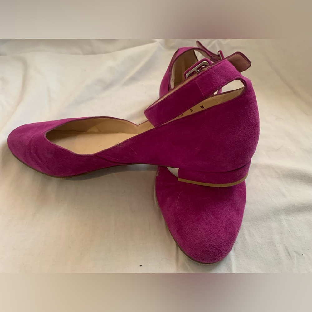 Stuart Weitzman purple ballet flat with strap
